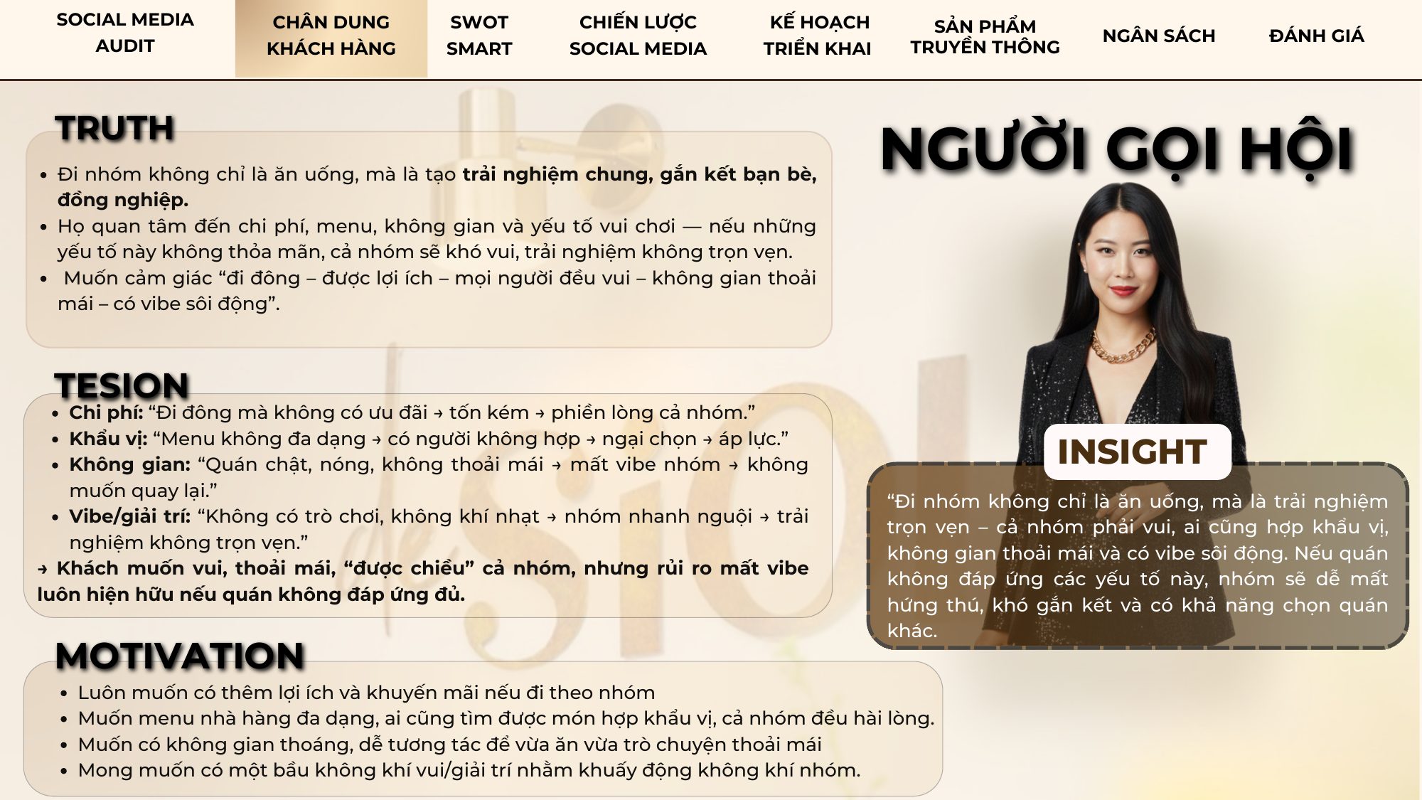 Chân dung Người gọi hội và customer insight
