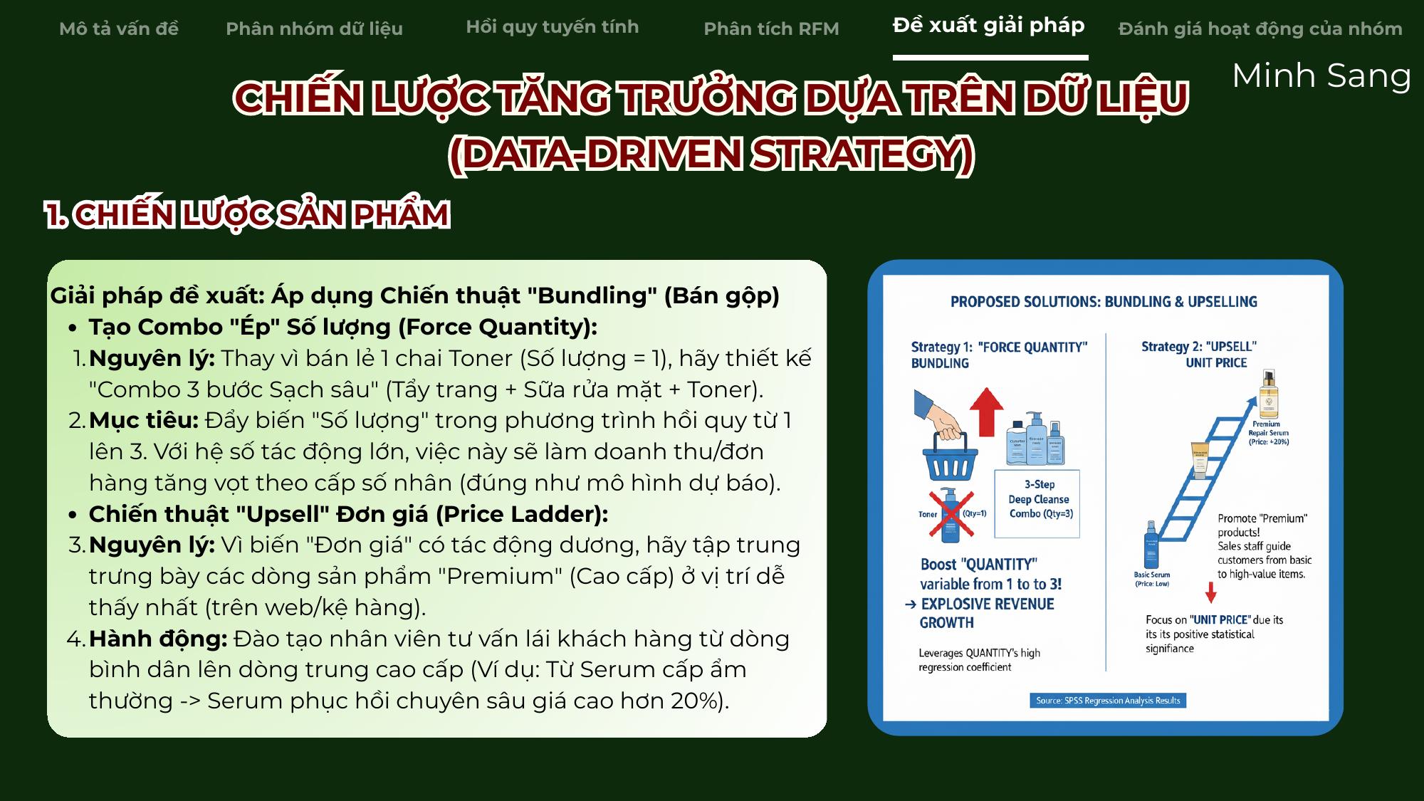Đề xuất bundling và upsell từ kết quả phân tích