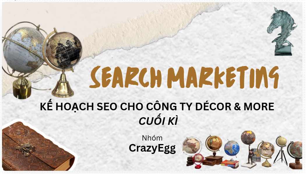 Trang bìa dự án Search Marketing DÉCOR & MORE